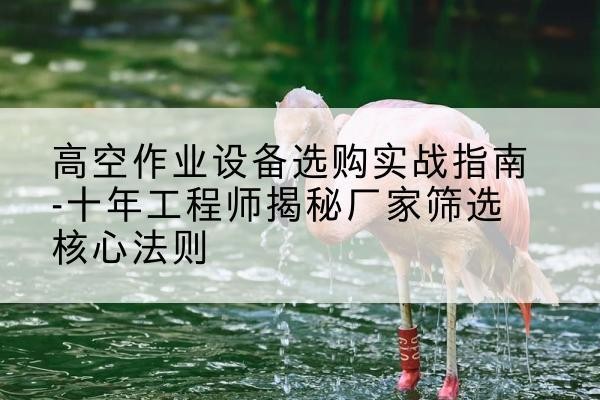 南涧剪叉式升降机厂家-高空作业设备选购实战指南-十年工程师揭秘厂家筛选核心法则