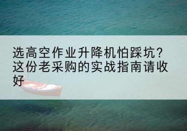 南涧高空作业升降机厂家推荐-选高空作业升降机怕踩坑？这份老采购的实战指南请收好